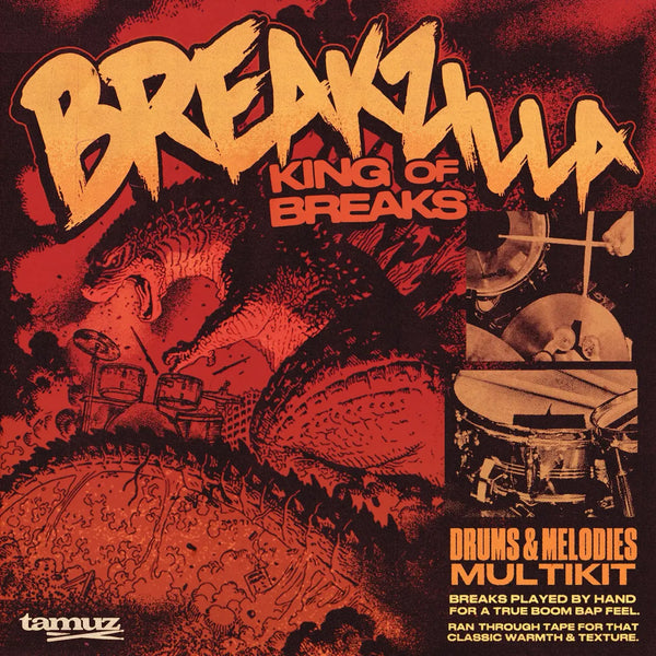 BreakZilla: King of Breaks – Boom Bap Drum Kit, One-Shots